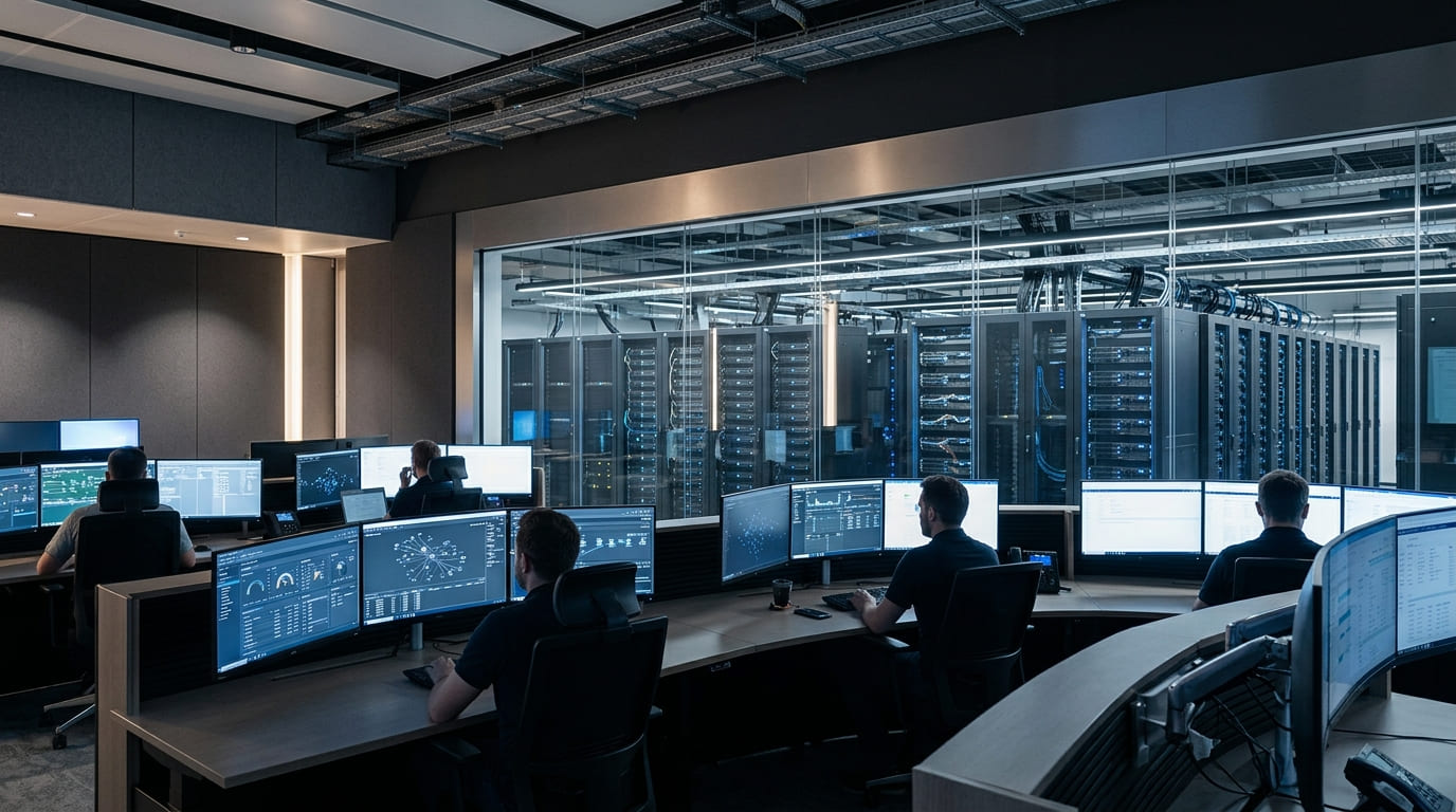 Salle de supervision d'un datacenter